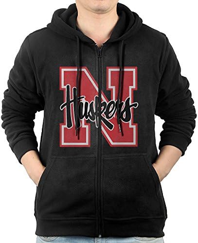 GGDDAA Men's University Of Nebraska Cornhuskers Jogging Funny Hoodie Hoodies Leisure Style XL Black