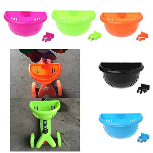 ULKEME Bicycle Scooter Basket Children Kid Bike Plastic Front Handlebar Bag Accessories (blue) - Thumbnail 2