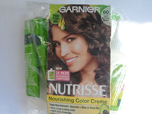 Garnier Nutrisse Haircolor - 60 Acorn (Light Natural Brown) 1 Each (Pack of 2)