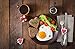 HIC Kitchen Non-Stick Egg and Pancake Cooking Rings, Heart Shaped, Non-Stick Carbon Steel; PFOA and BPA Free, Set of 4