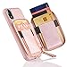 iPhone XR Wallet Case, ZVE for iPhone XR Case with Credit Card Holder Slot Shockproof Protective Leather Wallet Zipper Pocket Purse Handbag Wrist Strap Case for Apple iPhone XR 6.1
