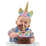 Unicorn Horn Headband and Unicorn Cake Topper in 1 - Wear as a Head Band or Use as a Unicorn Decoration for a Cake by MekaDe
