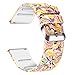 JIELIELE 20mm 22mm Watch Band for Men Women, Silicon Sports Release Replacement Smart Watch Bands (Painting, 20mm)