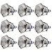 Quentacy 9-Pack 16mm Momentary Push Button Switch 1NO SPST Stainless Steel Waterproof Switch