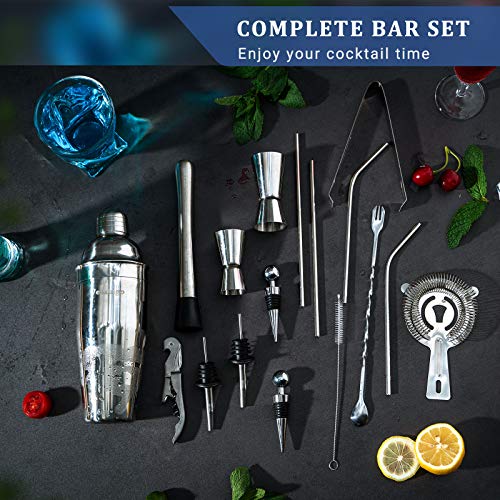 18 Teiliges Geschenkset Cocktail Set Shaker 750ML | Cocktail Shaker Set Edelstahl | Cocktailshaker Geschenk Cocktail Bar… – Bild 7