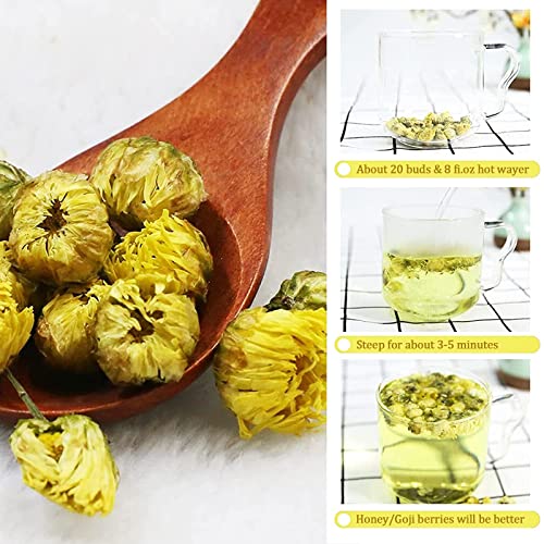 Yan Hou Tang Chrysanthemum Tea Dried Loose Leaf Chinese Herbal Bud Flower Tea Pure Nature 菊花茶 4 Oz 112g