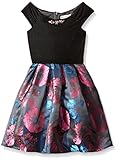 Blush by Us Angels Girls' Velvet Dress with Brocade Skirt