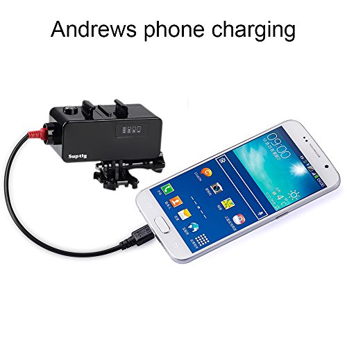 Suptig 5200mAh Waterproof Power Bank for GoPro Hero 11 Hero 10 Hero 9