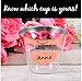 SANCARDY 100 clear plastic cups rose gold rim kit with 100 labels ~ Fancy wedding party/baby shower cups ~ 9 ounce ~ Disposable & recyclable ~ Heavy duty ~ Old fashioned bar tumblers w/rose gold trim