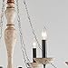 Saint Mossi 6-Lights Farmhouse Chandelier in French Country Chandelier Style,Farmhouse Pendant Light Fixtures Rustic Chandelier for Bedroom,Dining Room,Living Room,H34 x D35,Chain Adjustable