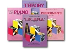 KJOS Bastien Piano Basics, Level 1 Learning Library Set - Piano, Theory, Performance, and Technic Books