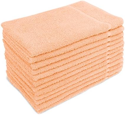 Altima Plus Bleach Safe Salon Towels, Peach, Pack of 12