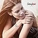 SOUFEEL Swarovski Charm Stopper 925 Sterling Silver Charms Safety Chain for Non-Threaded Bracelets