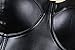 Charmian Women's Spaghetti Straps PU Leather Bustier Crop Top Black Medium
