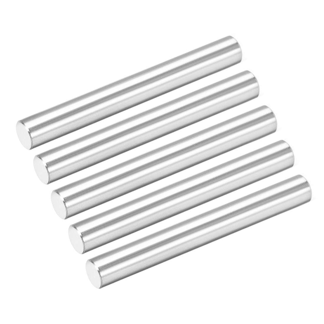 TOP-VIGOR 5Pcs 6mm x 50mm Dowel Pins Shelf Support Pegs, 304 Stainless Steel Cylindrical Shelf Support Pin Fasten Elements Silver Tone