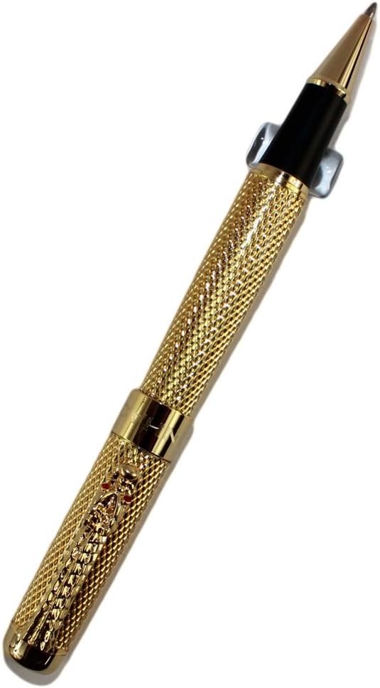 Gullor 1200 Golden Dragon Red Crystal Eyes Rollerball Pen - Image 4