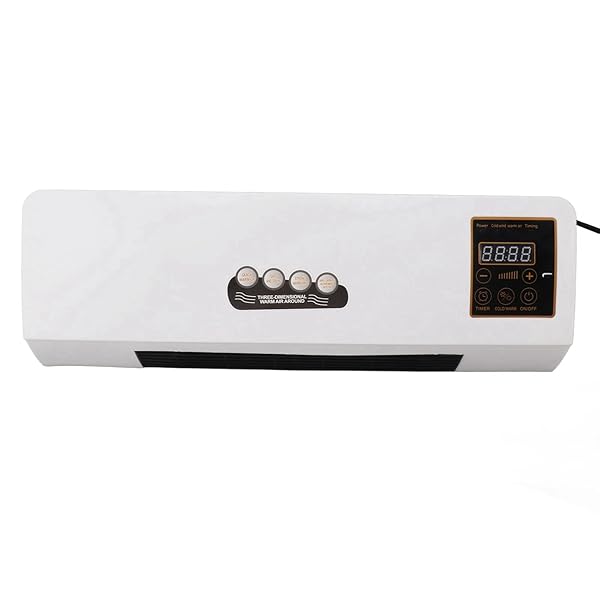 SEMME WALL MOUNT AIR HEATER, DUAL USE WIND AND HEATING FOR BEDROOM AND LIVING ROOM, US PLUG 110V, MINI AIR HEATER FOR EFFICIENT TEMPERATURE CONTROL (WITH PRINT)