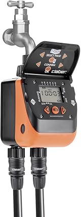 Claber 8410 Aquadue Duplo Evolution Hose Timer, Black/Orange, 9.7x22.5cm view 2