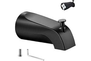 Alrens Universal Tub Spout with Diverter, Slip-On Bathtub Faucet for 1/2" Copper Water Tube (5/8" OD), Leak-Proof Bathtub Spo