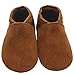SAYOYO Baby Soft Sole Prewalkers Baby Toddler Shoes Cattle Cashmere Shoes(Brown,12-18 Months)