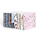 COMIX 2 Pack Letter Size, Heavy Duty Premium Designer 3 Round Ring Binder 1 Inch, BACK TO SCHOOL/CAMPUS (A2134) (Cupcake Dream)
