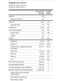 MacroLife Naturals Macromeal Vegan, Vainilla, 1, 1