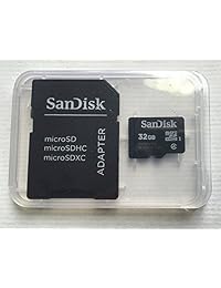 SanDisk 32 GB microSDHC Clase 4 de alta velocidad con adaptador de tarjeta MicroSD a SD