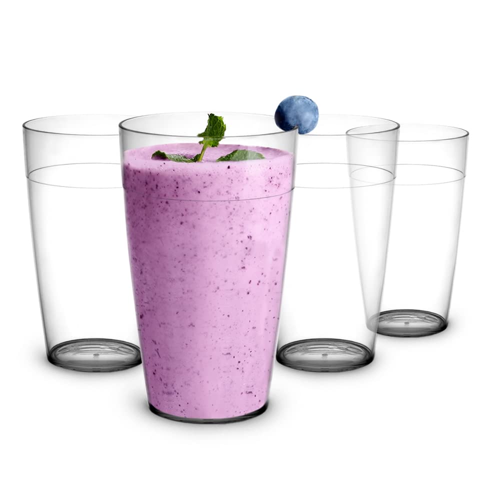 RBDRINKS RB ECO Tumbler Premium Plastic Unbreakable Reusable 12oz, Set of 4