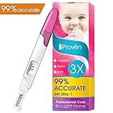 Pregnancy Test FMH-139 of iProven - Pregnant Test HCG Midstream 3 Test Strips - Test Pregnancy with Early Detection Test on Cycle Day One (Non Digital)