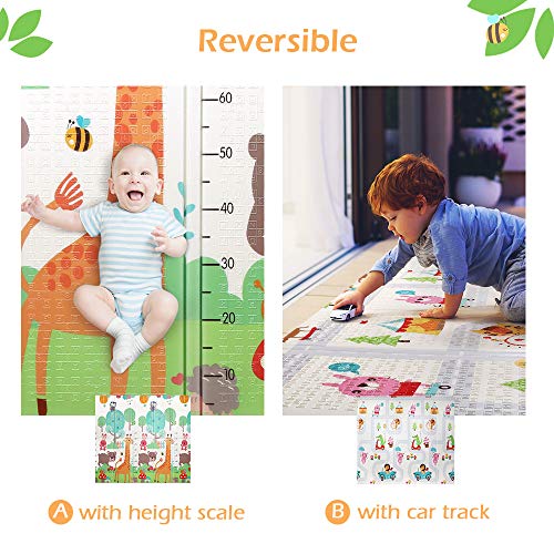 Bammax Play Mat, Folding Mat Baby Crawling Mat Kids Playmat Waterproof Non Toxic for Babies, Infants, Toddlers - Thumbnail 2