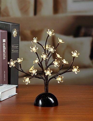 20 LED Cherry Blossom Bonsai Tree Table Lamp Wedding Christmas Decoration Lights