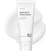 TOSOWOONG Black Snail Mucin 92% Face Cream, 920,768ppm Black Snail Mucin, Propolis, Lightweight Moisturing Cream for Soft, Glowy Skin, Moisturizer Face Cream, Korean Skin Care, 100ml, 3.38 fl.oz.