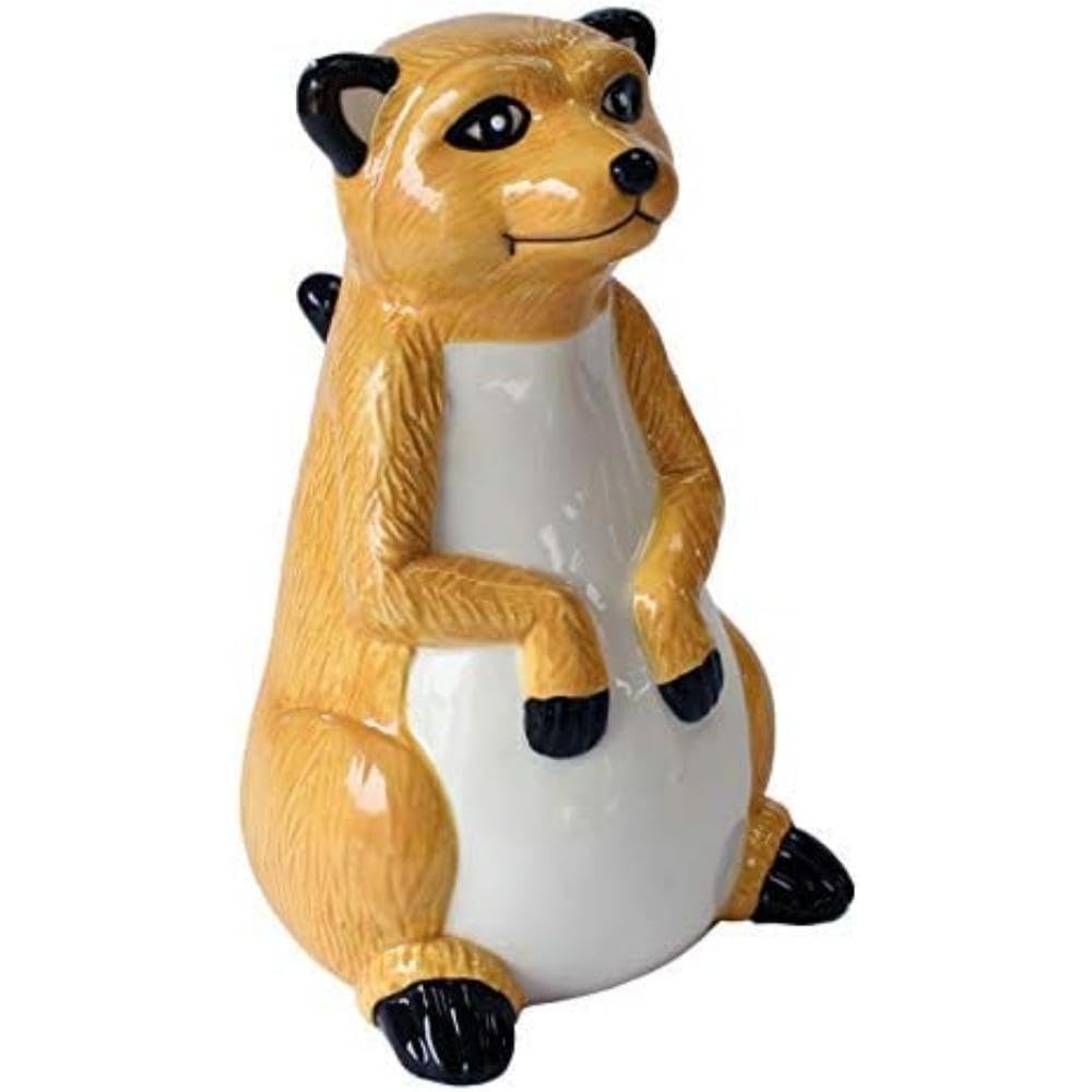 Crockery Critters Money Box from Deluxebase – Meerkat Piggy Bank. Cute Animal Shaped Coin Holder, Cash Jar and Money Box for Kids and Adults. Fun Money Saving Box, Novelty Gift & Home Decor. — image 1
