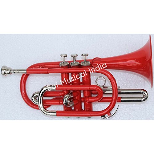Queen Brass CORNET BB COLOR+BRASS POLISH WITH BAG+MP+NICE SOUND
