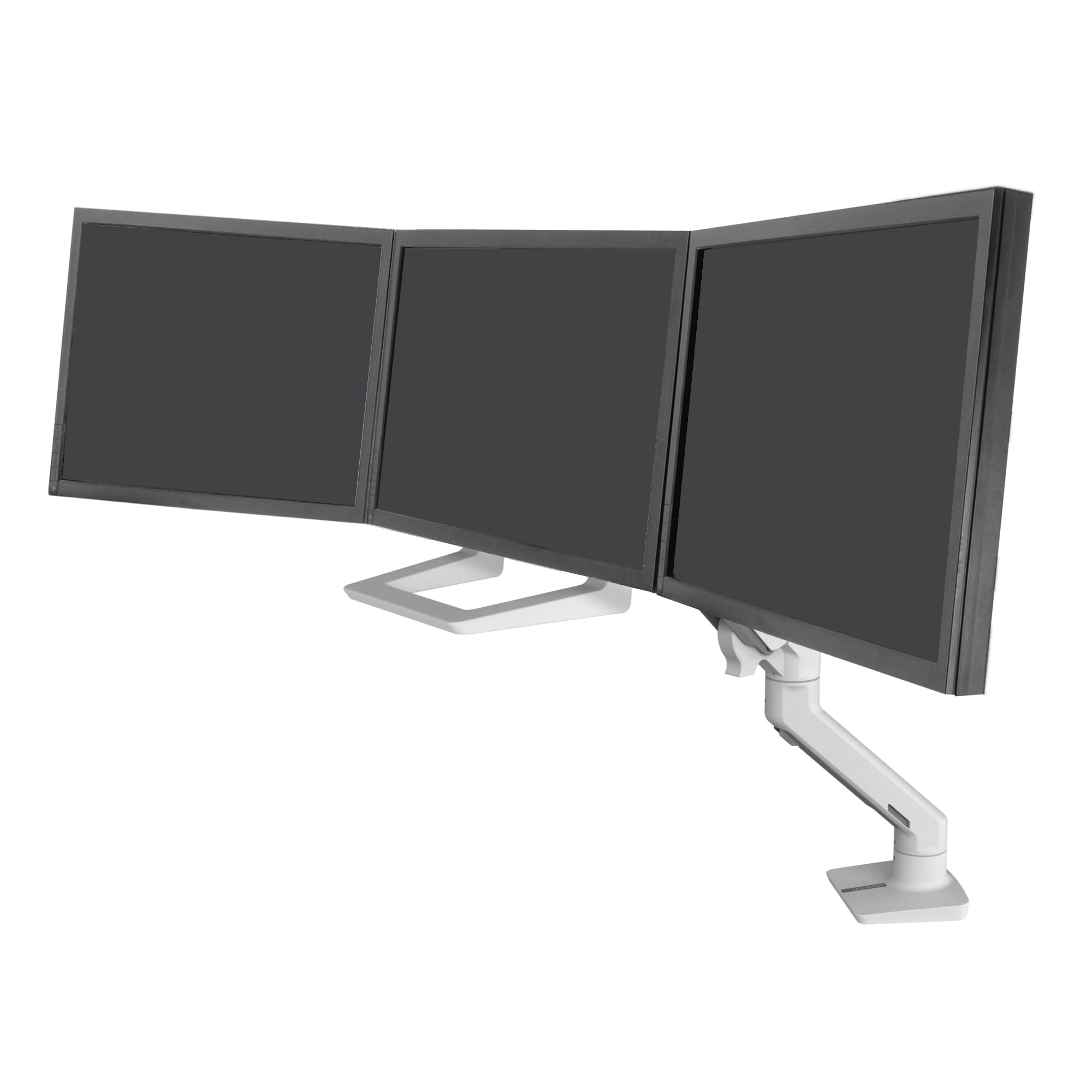 Ergotron HX Triple Monitor Bow Kit - Mounting component (handle, 3 pivots, hinge) for 3 monitors - white - screen size: up to 24"