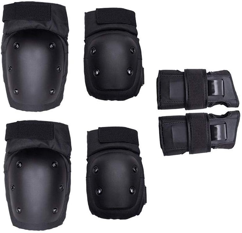 Elbow & Knee Pads, 6 PCS Set Child Youth Adults Safety Protective Gear Adjustable Knee Elbow Pads Wrist Brace for Cycling Skating Rollerblading