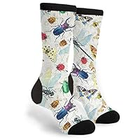 TyQii Socks Insect Species Novelty Socks For Women & Men Gifts, Black and White, One Size