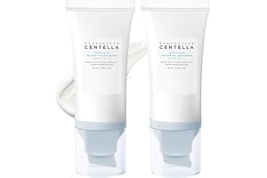 PUTYHET 2PCS Centella Sunscreen SPF 50, 50ML Madagascar Sunscreen Face Serum, Daily UV Defense Sunblock Summer Sunscreen for Face, Travel Essentials for Black Girl