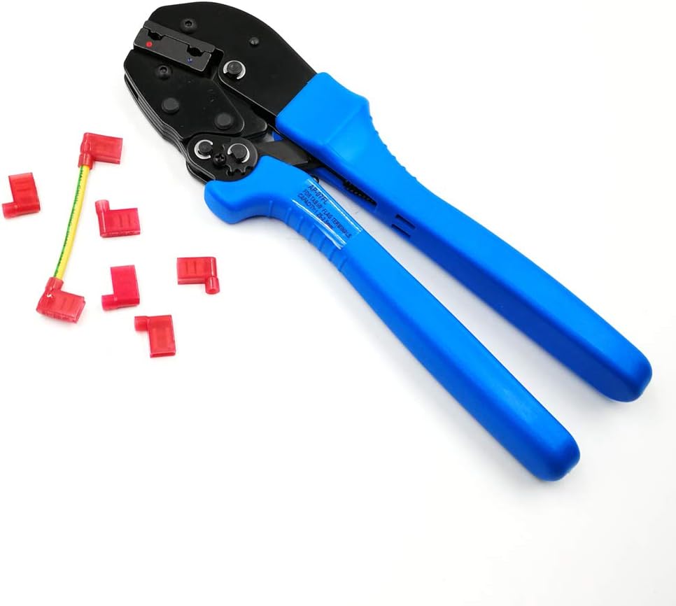 Haicable Wire Crimper Plier AP07FL For Insulated 90 Degrees Flag Terminals AWG 20 And AWG 14