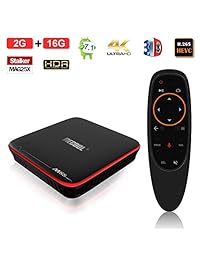 eshowee M8s PRO Control de voz TV Box Android 7.1 Amlogic s905 W Quad-Core 64 bit DDR3 de 2 GB 16 GB 2,4 WiFi 4 K UHD