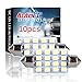 AutoEC 42mm 16 SMD LED White Car Dome Festoon Interior Light Bulb Led auto lamp- Pack of 10 primary