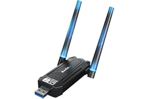 Maxuni USB WiFi Adapter, AC1300Mbps WiFi Dual Band Network Adapter with 2.4GHz/5GHz,Dual 5Dbi Antennas, Wireless Adapter for PC Desktop, Supports Windows11/10/8/7/Vista/XP, USB3.0