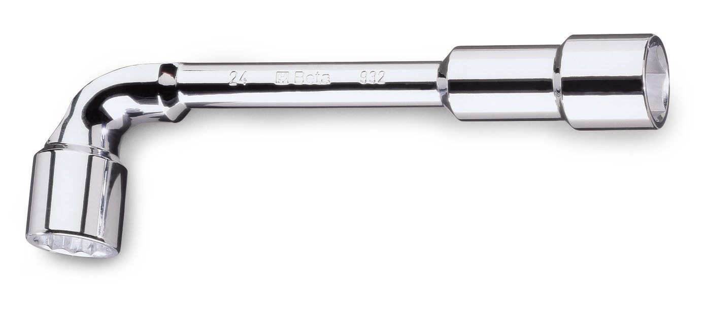 Beta 9320023 Model 932 23X23 Double Ended Hexagon/Bi-Hex Offset Socket Wrenche, Bright Chrome-Plated, 23 x 23 mm Size