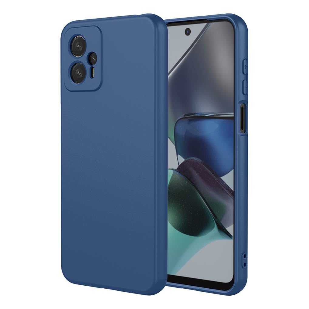 SEAHAI Case for Motorola Moto G13 / Moto G23, Ultra Thin Silky-Soft Touch Liquid Silicone Phone Cover with Shockproof Airbag Design, Premium TPU Bumper Fashion Case - Blue