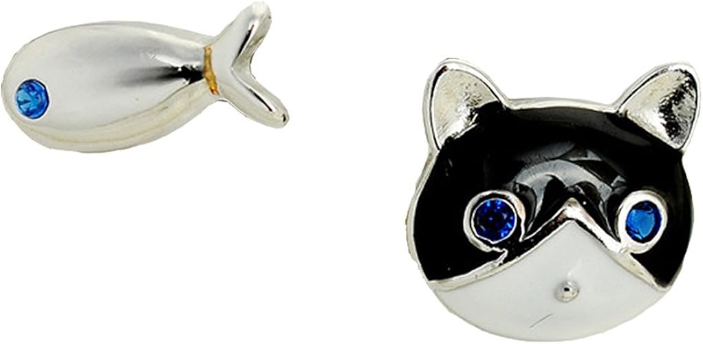 Amazon Moin Moin ピアス 青い目の黒猫と魚 セット シルバー925 銀 ピアス 通販 Amazon Moin Moin ピアス 青い目の黒猫と魚 セット シルバー925 銀 ピアス 通販