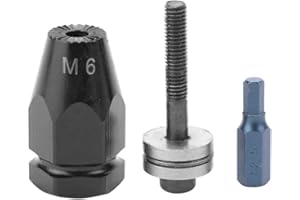 Rivet Nut Head Kit, M5 M6 M8 M10, Hex Straight Shank Alloy Pneumatic Riveter Head Quick-Connect & Multi-Compatible with 4 Siz