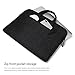 HSEOK Laptop Shoulder Bag Sleeve Briefcase, Denim Fabric Carry Case Cover for 12.9 iPad Pro / 13-13.3 Inch Laptop / Notebook Computer / MacBook Air / MacBook Pro, Black