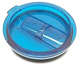 Blue Replacement Lid with Slider Closure for Yeti Rambler, RTIC Tumblers - Works Perfect with Straws ( Tumbler not included)