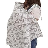 Chalier Privacy Breast Feeding Cover Nursing Cover, Nursing Apron Nursing Cover Ups for Breastfeeding Baby in Public - Full Coverage, 100% Breathable Soft Cotton, Stylish and Elegant