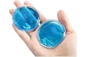 2pcs 7cm Reusable PVC Gel Ice Mask Pack for Cold & Cold Relaxation Eye Care Reusable